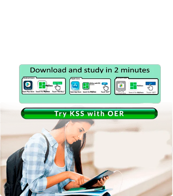 Download and study in 2 minutes: install MyDocs from the Play Store, App Store or Microsoft Store